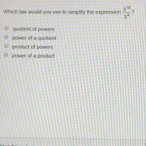 Which expression is equivalent to 3^10/3^4