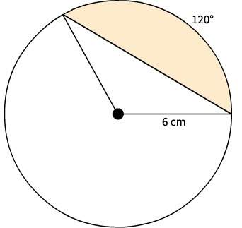 Will mark !  find the area of the shaded segment. round your answer to the nearest