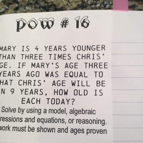 What is the answer for chris' age and mary's age?