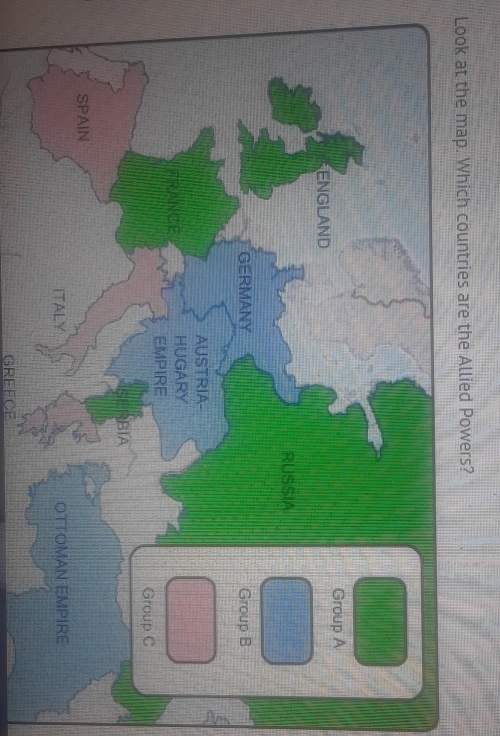 Look at this map. which countries are the allied powers? group a. england, france, russi