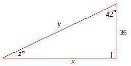 Fill in the blank. in the triangle below x = round your answer to two decimal places.