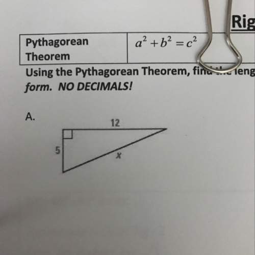 How do i find x using the pythagorean theorem ?