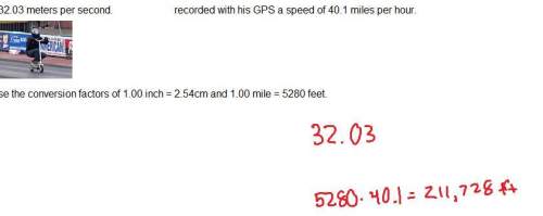 Chemistry! !  i'm suppose to convert the given information: gps speed of 40.1 m