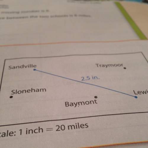 The distance between sandville and lewiston is shown on the map what is the actual distance between