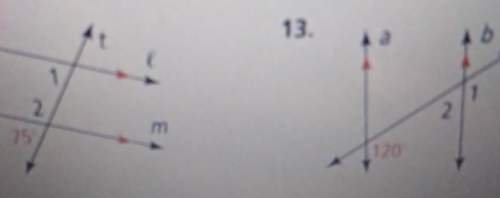 Find m angle 1 and m angle 2 for both of these. justify your answer.