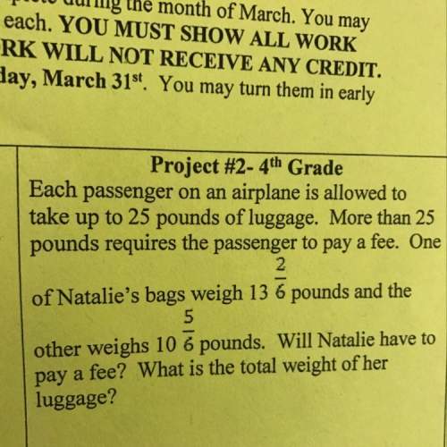 My sons math project and i need all the i can get- also he needs to show his work-