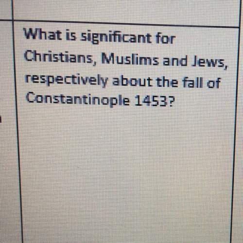 What is significant for christians, muslims &amp; jews, respectively about the fall of constantinop