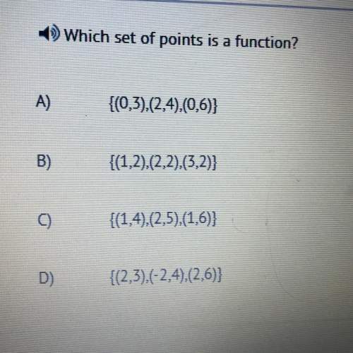 Which set of points is a function?