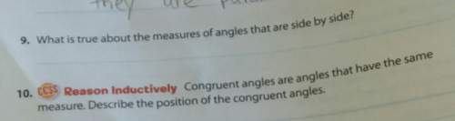 What is true about the measures of angle that are side by side