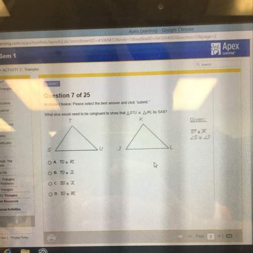 What else would need to be congruent to show that stu=~jkl by saa