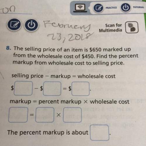 Find the percent markup from wholesale cost to selling price.