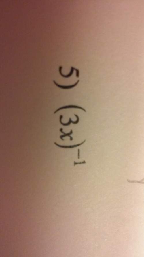 (3x) -1 why so i put thst into a fraction