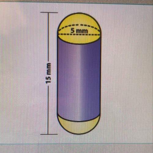 The medicine capsule shown consists of a cylinder with a hemisphere at each end. the total length of