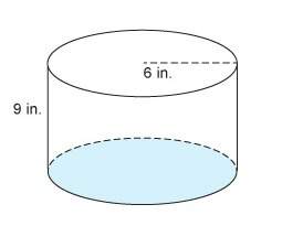 What is the exact volume of the cylinder? , (a) 54in. (b) 108in. (c) 162in. (d) 324in.