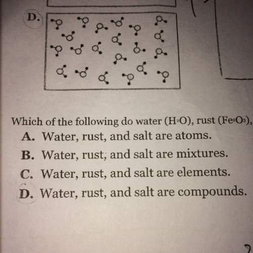 Which of the following do water, rust, and salt have in common?