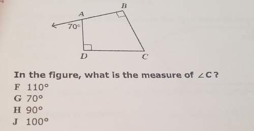 In the figure, what is the measure of &lt; c?