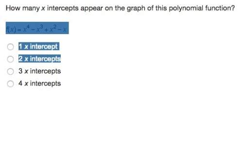 How many x intercepts appear on the graph of this polynomial function?