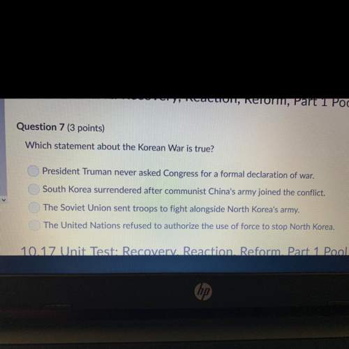 Which statement about the korean war is true