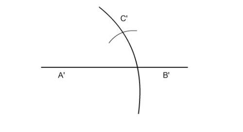 This figure represents a step in a compass and straightedge construction identify the construction &lt;