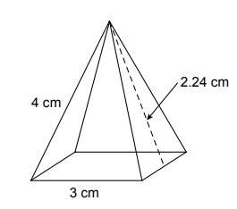 (a) draw a net for the pyramid. label all sides with measurements (b) find the surface area. show yo