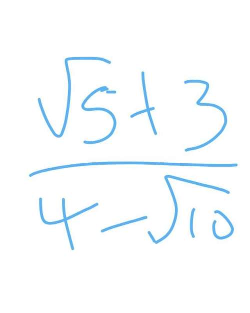 15+3.tadio[tex] \sqrt{5 + 3 } \div 4 - \sqrt{10} [/tex]