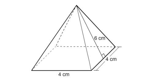 What is the surface area of the pyramid to the nearest whole number?  256 cm^2 128