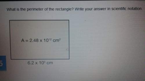 What is the perimeter of the rectangle? write in scientific notation