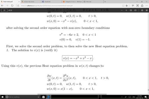 Differential equation problem how did they get v(x)?