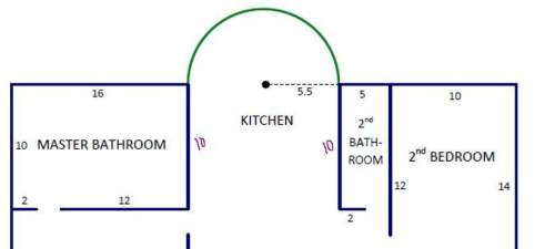 Iwant to paint all three walls of the kitchen. one wall is half a cylinder. i want to paint the wall