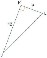 (geometry ) given right triangle jkl, what is the value of cos(l)?  a. 5/13 b. 5/12