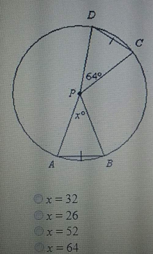 What is the value of x in the given circle?