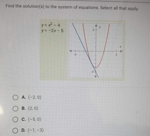 Find the solution to the system of equations. select all that apply.