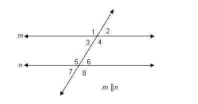 (75 points) line m is parallel to line n. the measure of angle 6 is (3x)°. the measure of ang