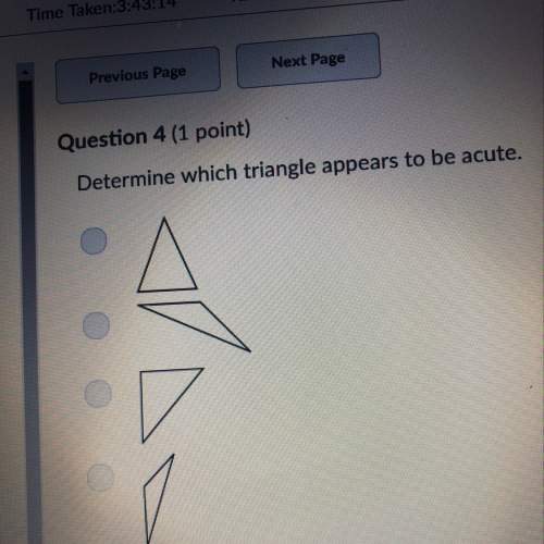 Determine which triangle appears to be acute