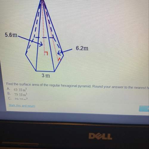 Find the surface area of the regular hexagonal pyramid. round your answer to the nearest hundredth