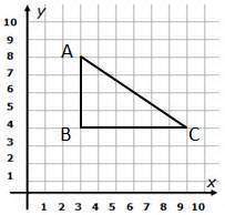 If triangle abc is dilated by a scale factor of 2 with a center of dilation at vertex c, how does th