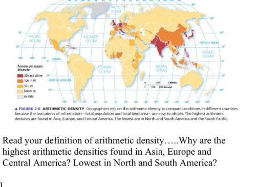 Need answering the question in the photo.  arithmetic density- the total number of people div