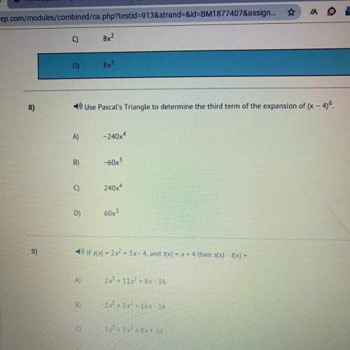 number 8 and 9 are confusing and i’d like an explanation on how to do them