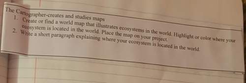 Create or find a world map that illustrates ecosystems in the world.highlight or color where your ec