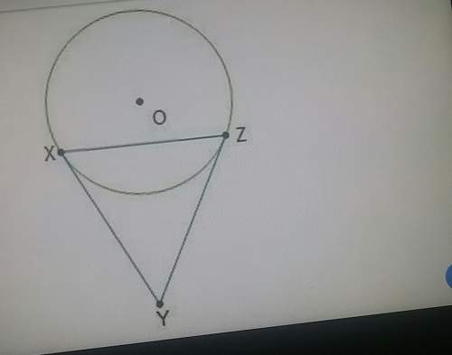Line segments xy and zy are tangent to circle o.which kind of triangle must triangle xyz be?