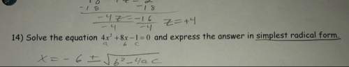 Sales the equation 4x^2+8x-1=0 and express the answer in simplest radical form.