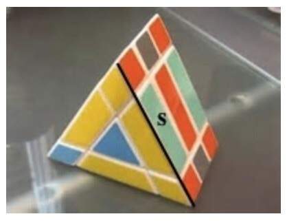 The triangular prism shown below is 6 cm wide and 4 cm deep. the vertical height is 7 cm. what is th