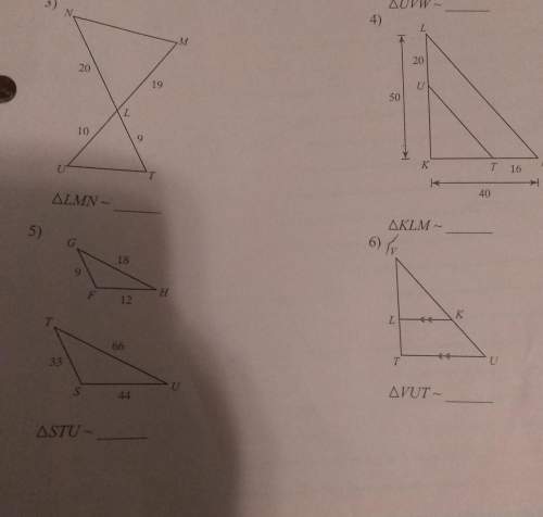 Triangle similarity theoremsstate if the triangles in each pair are similar. if so. state how