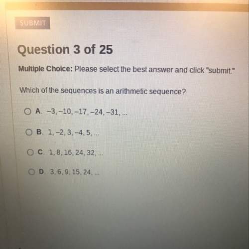 Which of these sequence is an arithmetic sequence? ?