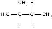 What is the name of this alkane?  a) 1-methylbutane b) 2-methylbutane c) 1,2-triet