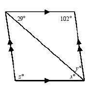 Find the values of the variables in the parallelogram. the diagram is not to scale.