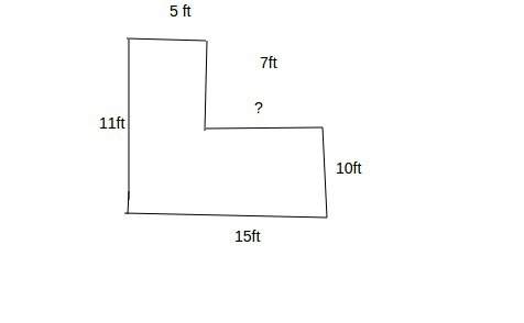 Find the perimeter of the figure below. notice that one side length is not given. assume