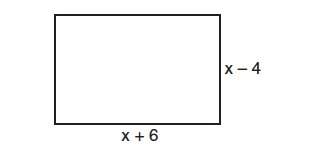 Which choice demonstrates both the perimeter and the area of the rectangle shown in the accompanying