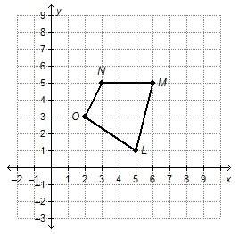 Quadrilateral lmno is transformed according to the rule t(–2, 4). what are the coordinates of l’? (
