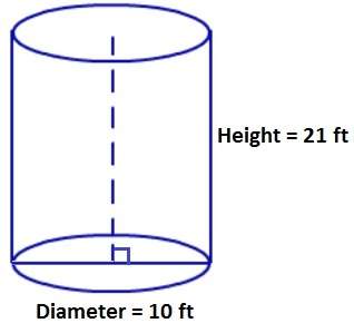 2. find the volume of the cylinder pictured below. use 3.14 for pi. give your answer to the nearest